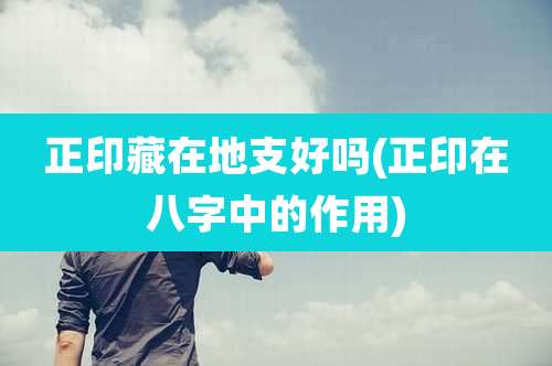正印藏在地支好吗(正印在八字中的作用)