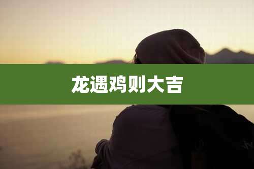 龙遇鸡则大吉