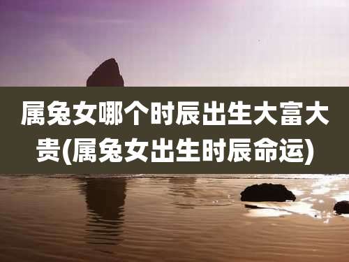 属兔女哪个时辰出生大富大贵(属兔女出生时辰命运)