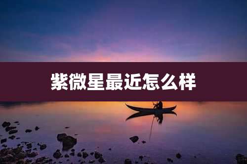 紫微星最近怎么样
