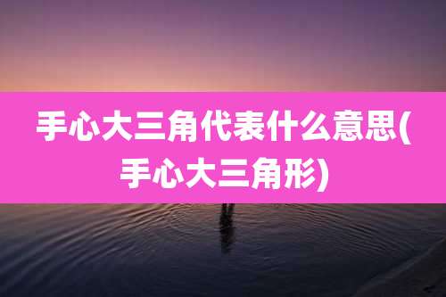 手心大三角代表什么意思(手心大三角形)