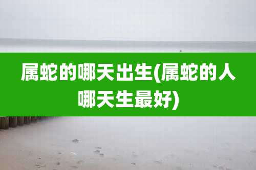 属蛇的哪天出生(属蛇的人哪天生最好)