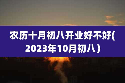 农历十月初八开业好不好(2023年10月初八)
