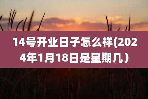 14号开业日子怎么样(2024年1月18日是星期几）