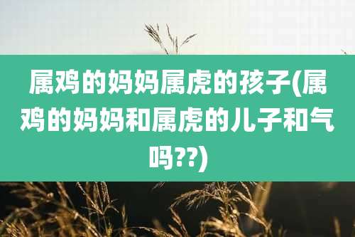 属鸡的妈妈属虎的孩子(属鸡的妈妈和属虎的儿子和气吗??)