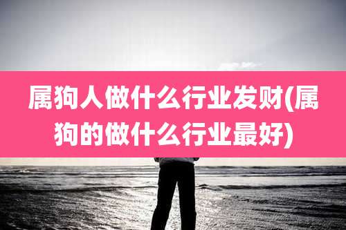 属狗人做什么行业发财(属狗的做什么行业最好)