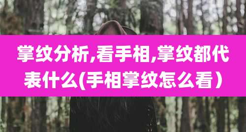 掌纹分析,看手相,掌纹都代表什么(手相掌纹怎么看）