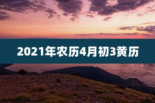 2021年农历4月初3黄历