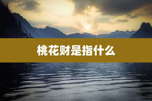 桃花财是指什么