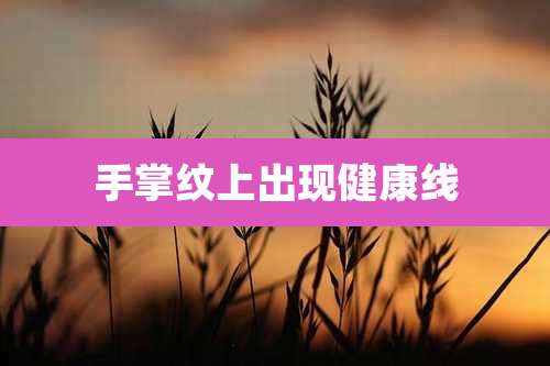 手掌纹上出现健康线