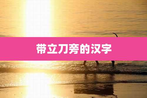 带立刀旁的汉字