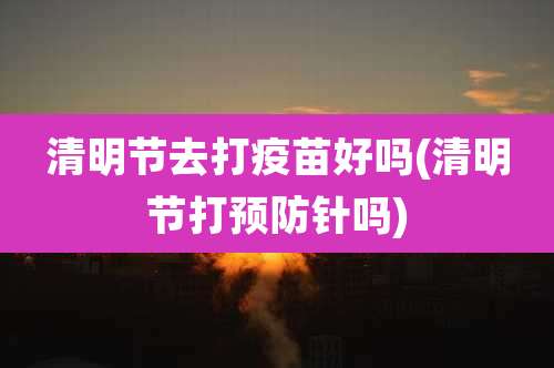 清明节去打疫苗好吗(清明节打预防针吗)