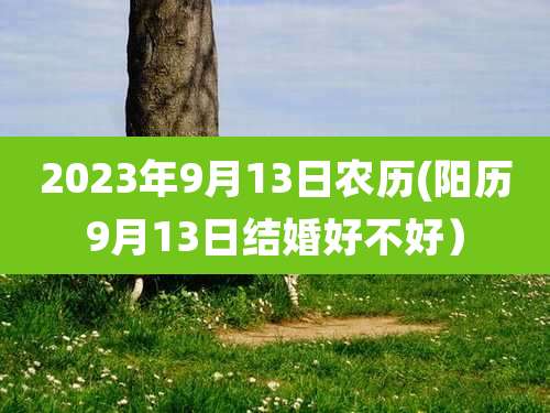 2023年9月13日农历(阳历9月13日结婚好不好)