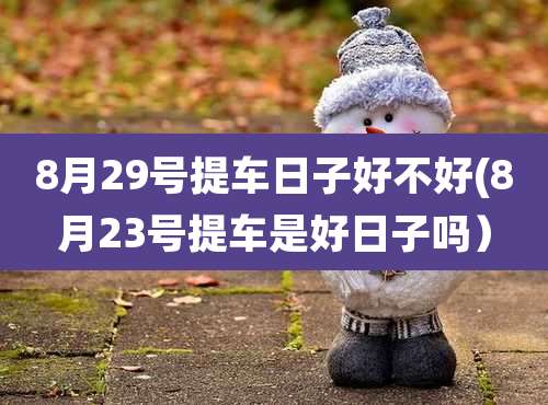 8月29号提车日子好不好(8月23号提车是好日子吗）