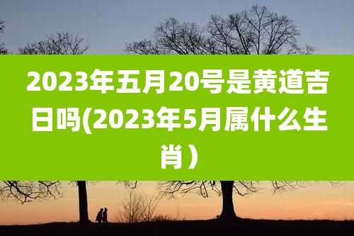 2023年五月20号是黄道吉日吗(2023年5月属什么生肖)