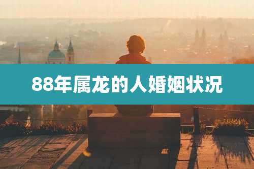 88年属龙的人婚姻状况
