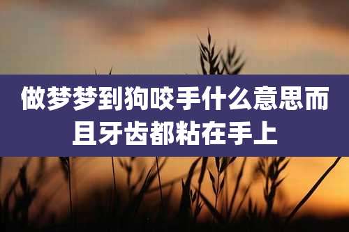 做梦梦到狗咬手什么意思而且牙齿都粘在手上
