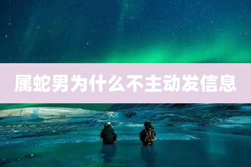 属蛇男为什么不主动发信息