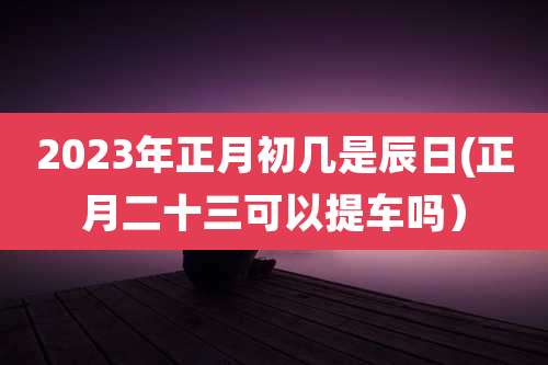 2023年正月初几是辰日(正月二十三可以提车吗)