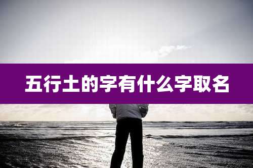 五行土的字有什么字取名
