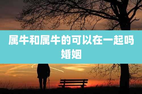 属牛和属牛的可以在一起吗婚姻