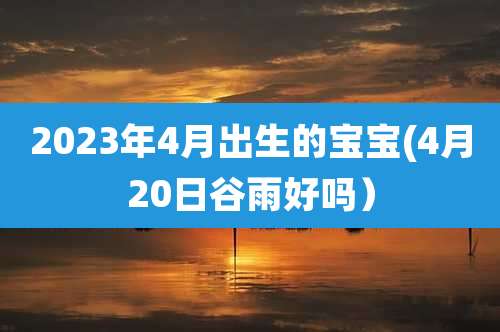 2023年4月出生的宝宝(4月20日谷雨好吗)