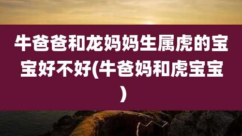 牛爸爸和龙妈妈生属虎的宝宝好不好(牛爸妈和虎宝宝)