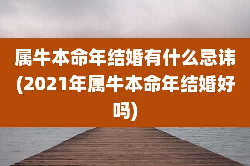 属牛本命年结婚有什么忌讳(2021年属牛本命年结婚好吗)