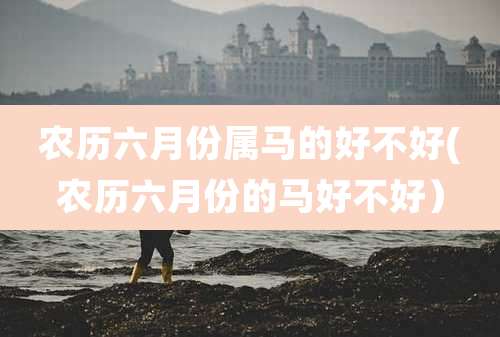 农历六月份属马的好不好(农历六月份的马好不好)
