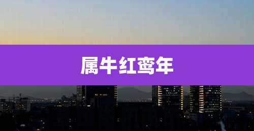 属牛红鸾年