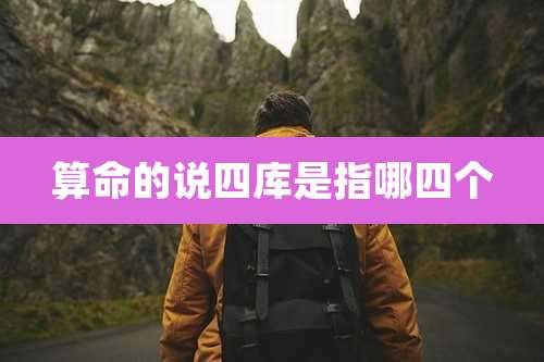 算命的说四库是指哪四个