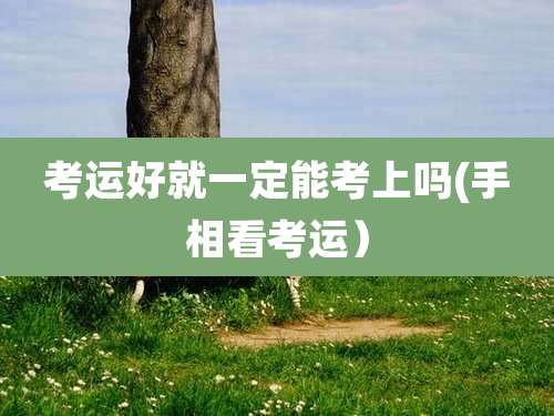 考运好就一定能考上吗(手相看考运)