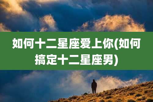 如何十二星座爱上你(如何搞定十二星座男)