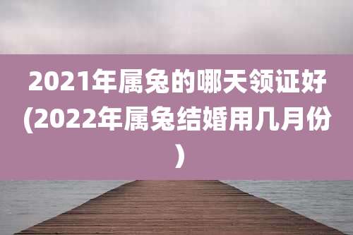 2021年属兔的哪天领证好(2022年属兔结婚用几月份）