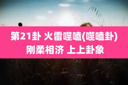 第21卦 火雷噬嗑(噬嗑卦) 刚柔相济 上上卦象
