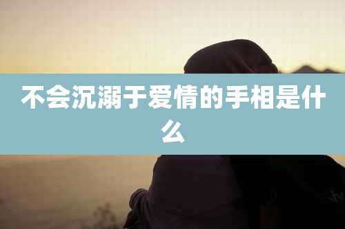 不会沉溺于爱情的手相是什么