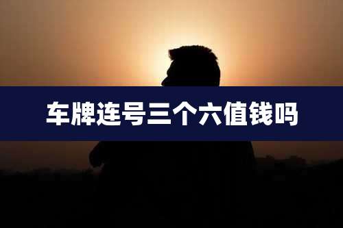 车牌连号三个六值钱吗