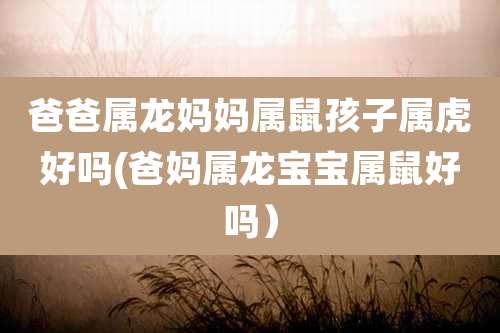 爸爸属龙妈妈属鼠孩子属虎好吗(爸妈属龙宝宝属鼠好吗）