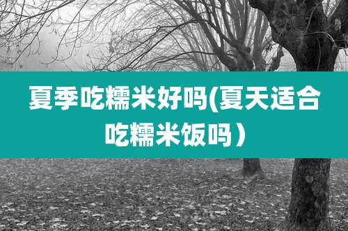 夏季吃糯米好吗(夏天适合吃糯米饭吗）