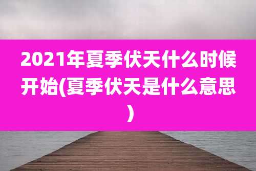 2021年夏季伏天什么时候开始(夏季伏天是什么意思)
