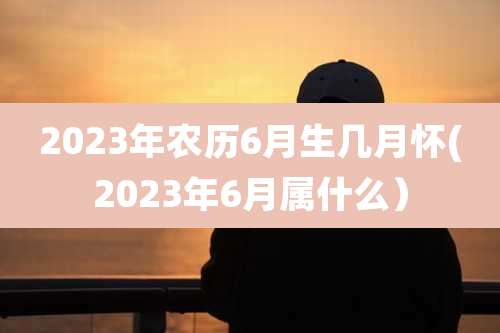 2023年农历6月生几月怀(2023年6月属什么)