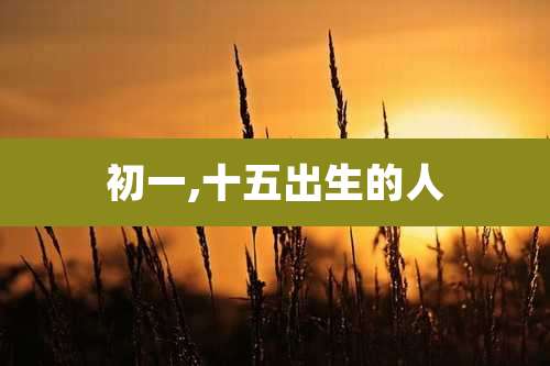初一,十五出生的人