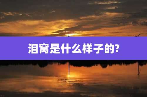 泪窝是什么样子的?