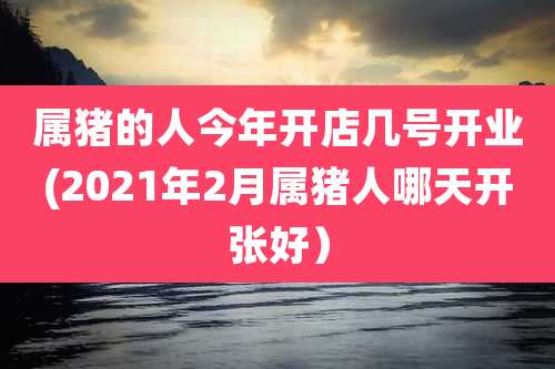 属猪的人今年开店几号开业(2021年2月属猪人哪天开张好）