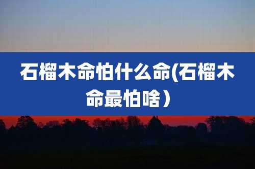 石榴木命怕什么命(石榴木命最怕啥）