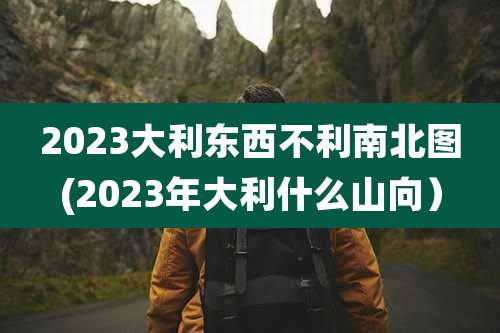 2023大利东西不利南北图(2023年大利什么山向)