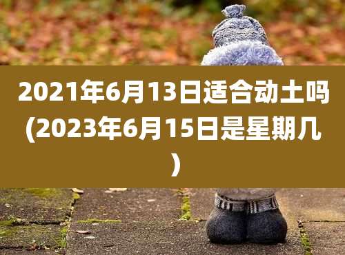 2021年6月13日适合动土吗(2023年6月15日是星期几)