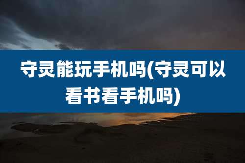 守灵能玩手机吗(守灵可以看书看手机吗)