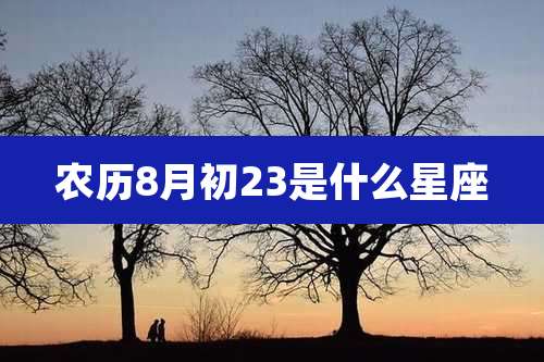 农历8月初23是什么星座