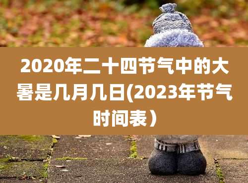 2020年二十四节气中的大暑是几月几日(2023年节气时间表）